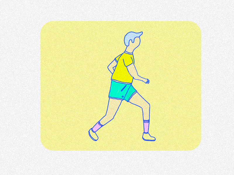 Run. after animation design effects fun illustration motion