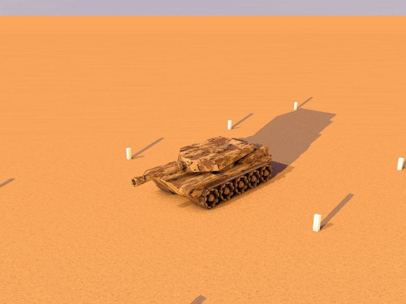 Tank 4d army c4d camouflage cinema tank