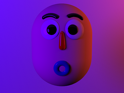 Face brow c4d eye face lighting mouth nose vray