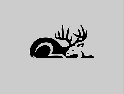 Sleeping deer animal animal logo branding creature deer design forest hungarian illustration logo nature sleep sleeping vector