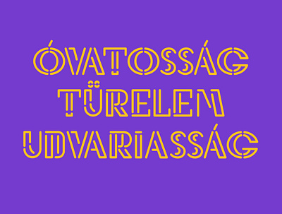 Óvatosság x Türelem x Udvariasság budapest design hungarian lettering neon neonlights neonsign neontubes typography vintage