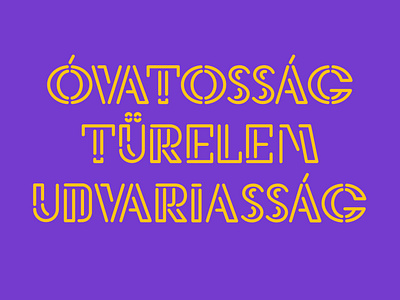 Óvatosság x Türelem x Udvariasság budapest design hungarian lettering neon neonlights neonsign neontubes typography vintage