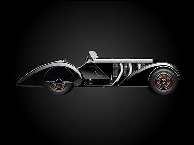Mercedes Tribute car heritage illustration mercedes roadster ssk trossi vector vintage