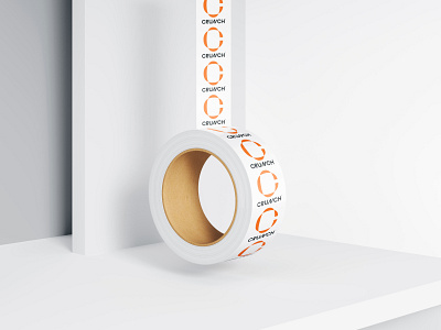 Crunch Hanging Duct Tape Mockup branding duct tape mocku hanging duct tape mocku logo logo mockup