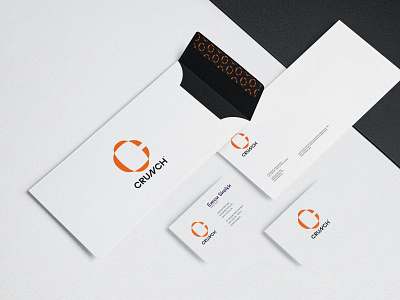 Crunch Envelope cover and business card design. branding business card business card design crunch crunch envelope envelope cover graphic design