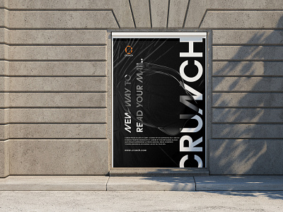 Crunch Modurn Poster design with mockup.