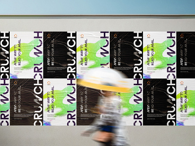 Crunch Modurn Poster design with mockup.