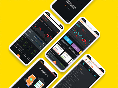 Mango Financial App black design dribble finance interface ui ux