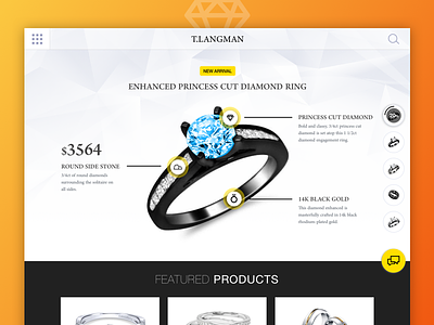 TLangman Jewellery Website Concept black design interface shopping typography ui ux