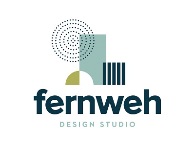 Fernweh Design Studio Logo architecture geometric geometry german logo studio