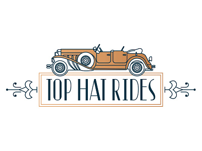 Top Hat Rides Rentals art deco car rental gatsby top hat vintage