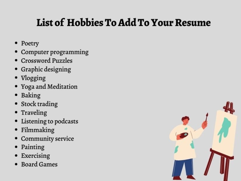 List of Hobbies to add to your Resume by manish singh on Dribbble