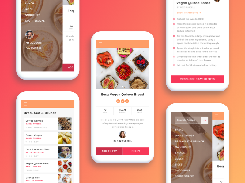 Recipes App by Silvia Montisci on Dribbble