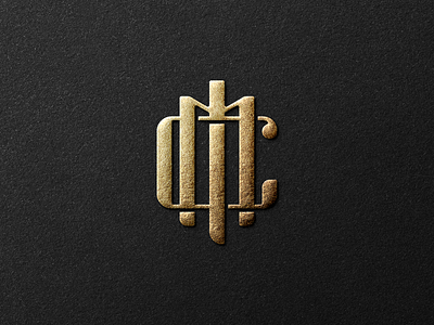 Logo monogram letters CM or MC brand branding c cm elegant gold graphic design letters logo logo design logotype luxury m mc minimalist monogram name company sale