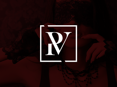 R + V brand branding logo logotype r red redvelvet sex shop. monogram v velvet