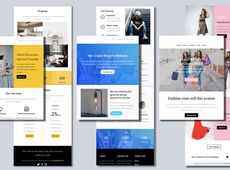 Responsive HTML email templates by Anna on Dribbble