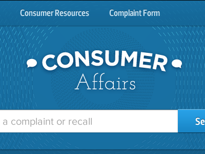 Consumer Affairs pattern typography