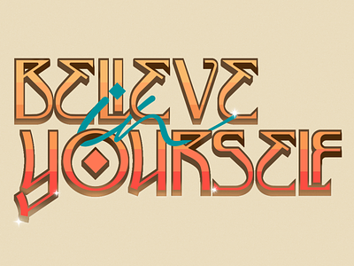 Believe Lettering believe graphicdesign illustrator lettering summer summercolor typo typography vector