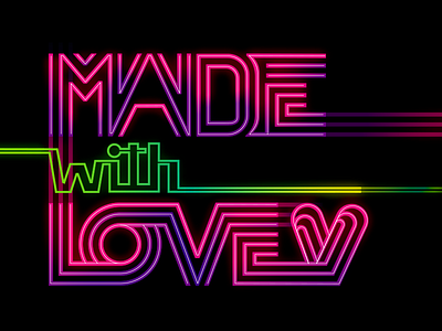 Lettering design graphicdesign illustration illustrator lettering letters love neon retro typography vector