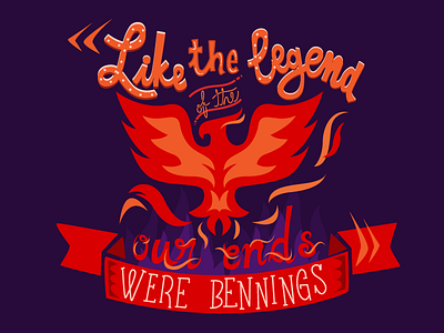 Lettering Like the legend of the Phoenix