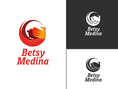Betsy Medina symbol art design hand phoenix simple vector