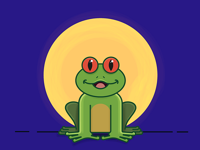 Frog illustration character character frog graphic design green illustration art illustrator