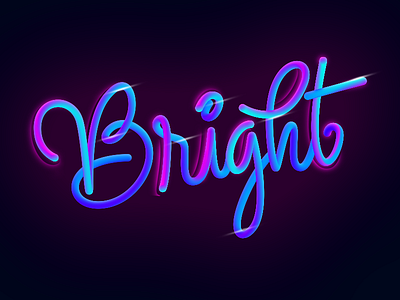 Lettering Bright font illustrator lettering letters tipography