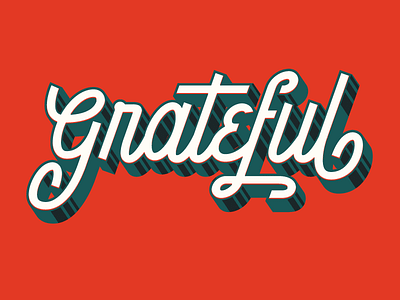 Grateful lettering