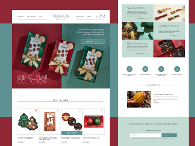 E-Commerce Redesign Concept: Neuhaus Chocolates chocolate store e commerce figma ui uiux design web design
