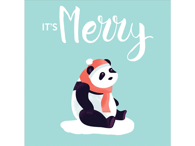 Cutest Panda in Existence animation christmas cute holiday lemonly lights michael mazourek mike mazoo panda sunglasses zoo
