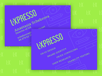 Logo & business card for Uxpresso branding business card design logo design redesign