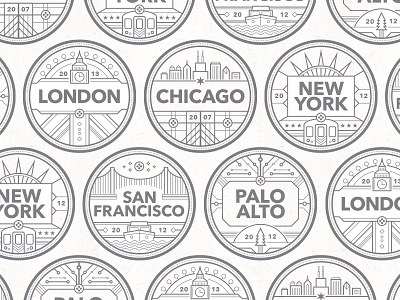 City Badges Pattern