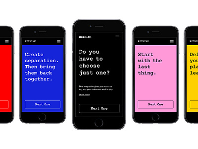 Rethink Strategies app design design typography