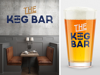 Keg Bar bar beer design illustration logo
