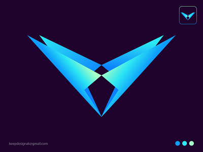 Letter V logo app appicon branding graphic design icon logo