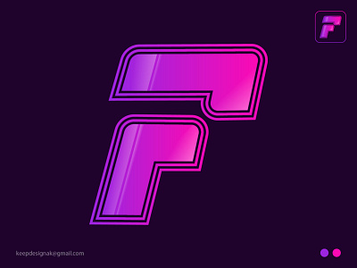 Letter F logo app appicon brand branding graphic design icon logo