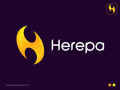 Herepa letter H logo design