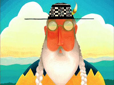 Colombiano by Colt Bowden clouds colombia colombiano coltbowden feather hat illustration sunglasses