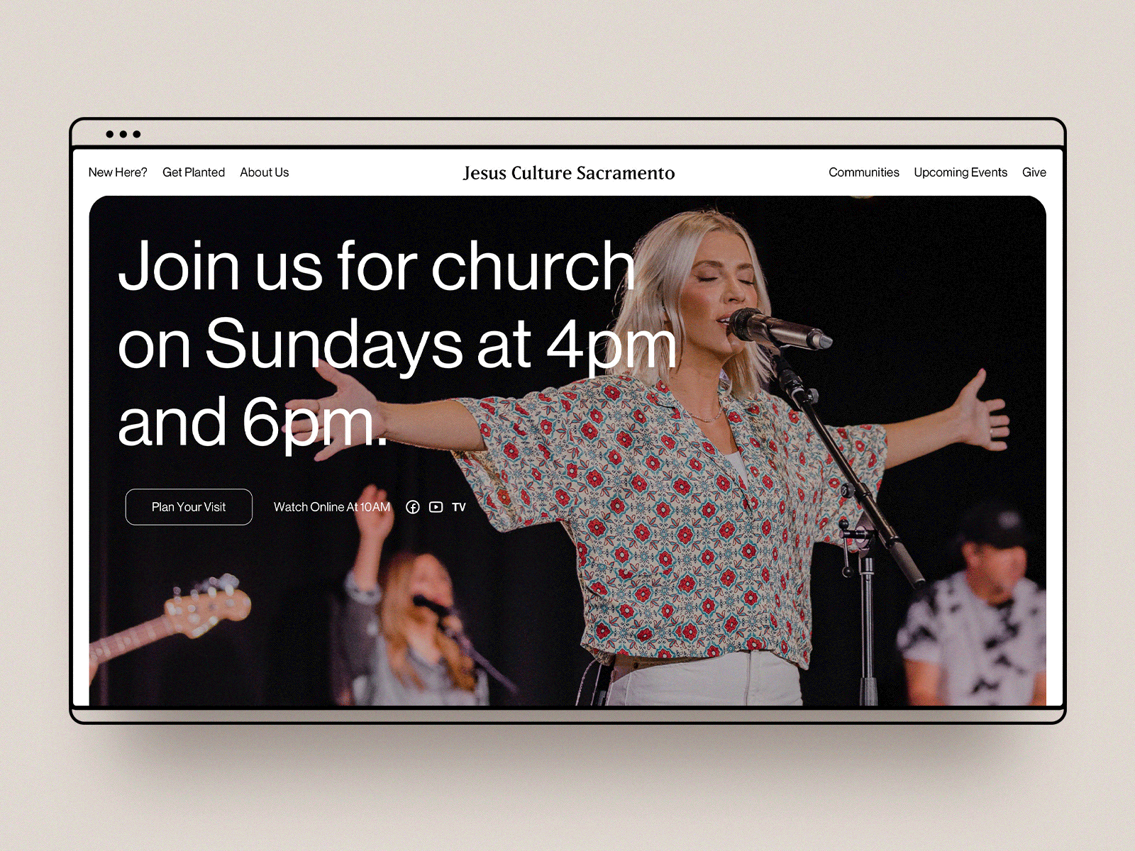 Jesus Culture Sacramento Website design invision jesus culture sketch ui ux web design