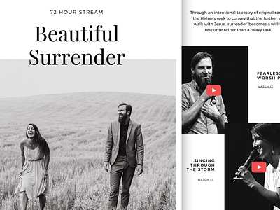 Beautiful Surrender Stream beautifulsurrender bethelmusic design email helsers marketing ui worshipu