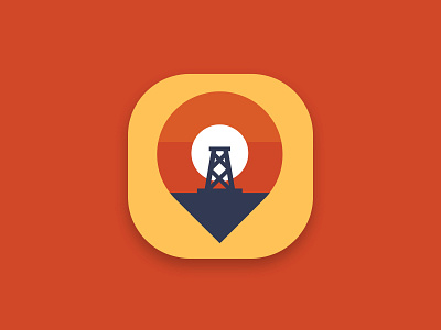 Well Site Navigation App app icon navigation oil oil and gas oil rig rig