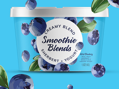 Sherbert + Yogurt Blend blueberry frozen yogurt package sherbert