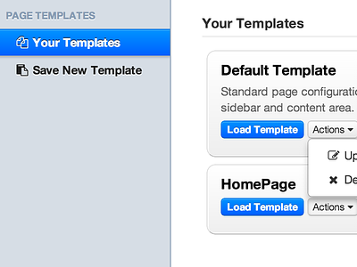 Upcoming Templates Interface dms interface pagelines