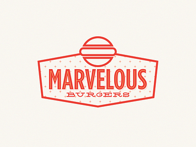 Marvelous Burgers brand branding burger burger logo color design eatery graphic icon iconography icons identity illustration logo type vector wordmark