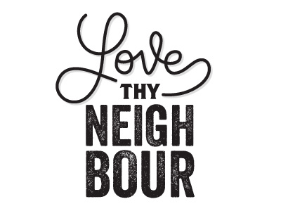 Neighbourly Love condensed font hand lettering letters love script type type design typogaphy