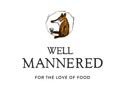 Well Mannered catering food fox handmade illustration sketch