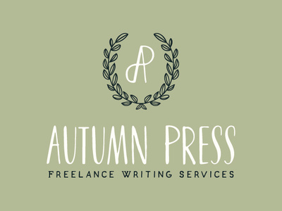 Autumn Press hand crafted logo monogram wreath writing