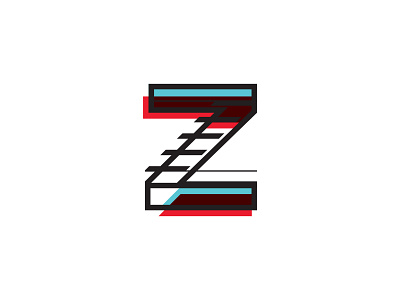 Z brand cape town glitch icon letter lettering logo type z