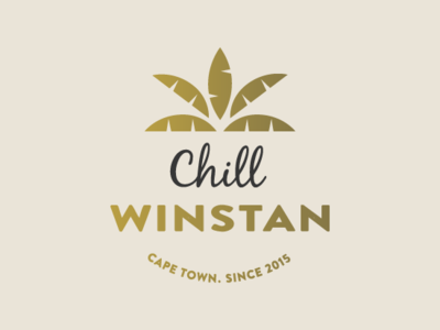 Chill Winstan bags beach branding cape town chilling icon logo palmtree take it easy too easy mate umbrellas vector