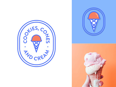 Milk and Ice clean color cool creamery design graphic ice cream icecream icon iconography identity illustration illustrator logo packaging pastel popsicle rounded sweet vector